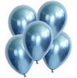 Globos lisos chrome azules 6u